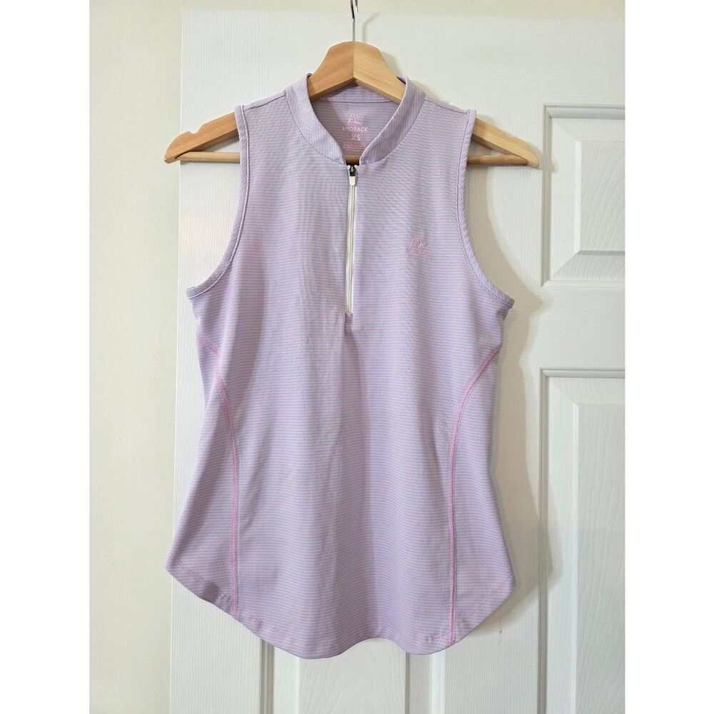 Rhoback Pink Striped Sleeveless Tank Golf Top XS